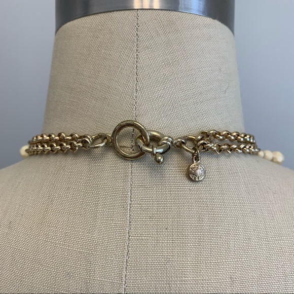 J Crew Gold Long Beaded Statement Necklace - Picture 5 of 6